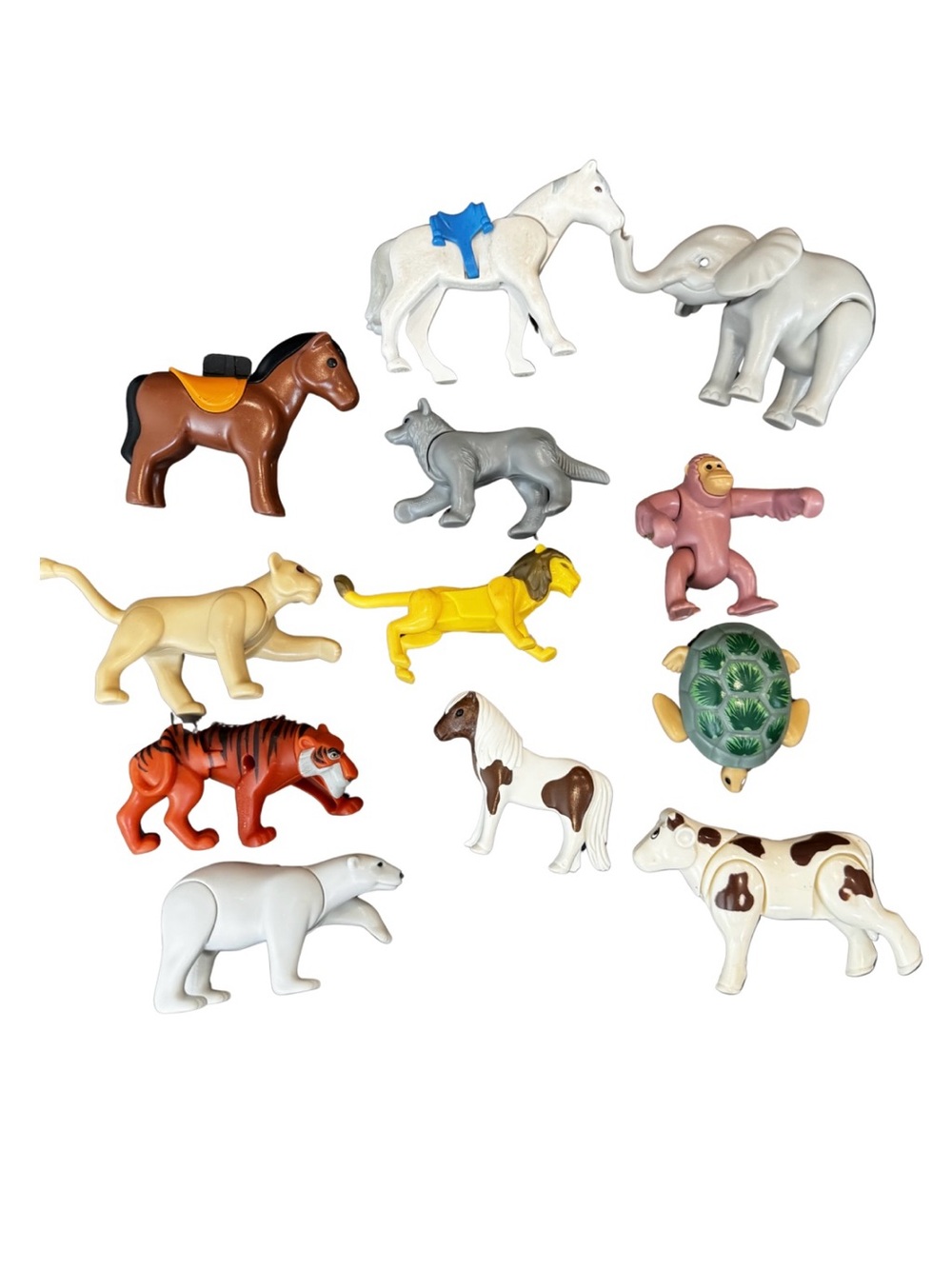 PLAYMOBIL Animals LOT of 12
Monkey Elephant Polar Bear Tiger Horse Cow Turtle